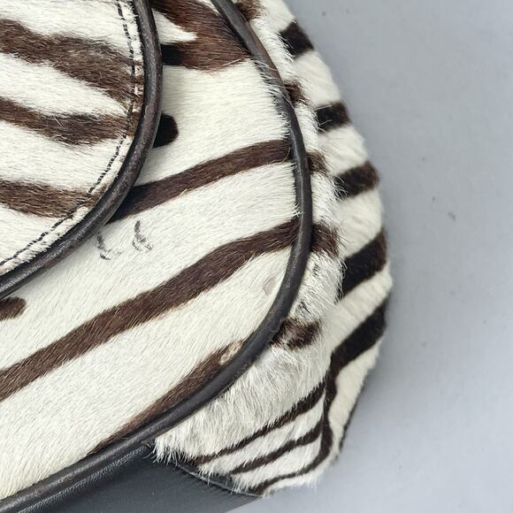 Prada Vintage Zebra Design Pony Hair Shoulder Bag - Picture 7 of 16